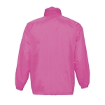 Casaco corta-vento unisexo barato e impermeável 210 g/m2 SOL'S Surf cor fúcsia vista traseira