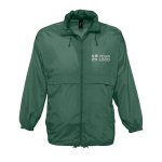Casaco corta-vento unisexo barato e impermeável 210 g/m2 SOL'S Surf cor verde-escuro vista principal