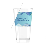 Copo personalizado de vidro de 370ml para todas as bebidas Freshly vista principal