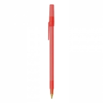 Canetas baratas de design clássico tinta azul BIC® Round Stic® Clear cor vermelho
