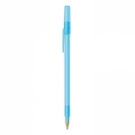 Canetas baratas de design clássico tinta azul BIC® Round Stic® Clear cor azul-claro