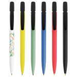Canetas ecológicas com logótipo tinta azul BIC® Media Clic BIO cor preto