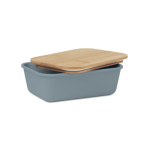 Lancheira corporativa com tampa de bambu com logotipo 1L Mix Bamboo