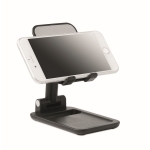Suporte dobrável para telemóveis e tablets com logótipo Square cor preto terceira vista