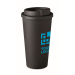 Copos takeaway de plástico de parede dupla e 450 ml Large cor preto vista principal
