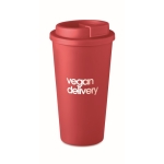 Copos takeaway de plástico de parede dupla e 475 ml Large cor vermelho vista principal