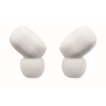 Fones feitos de material reciclado com caixa personalizada Ring cor branco sétima vista