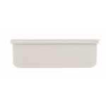 Lancheira personalizada com talheres 700ml TakeAway Small cor branco quarta vista