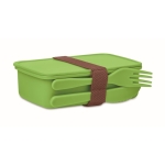 Lancheira personalizada com talheres 700ml TakeAway Small cor verde-lima