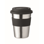 Copos de aço inoxidável para levar de 350ml Takeaway Steel cor preto
