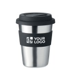 Copos de aço inoxidável para levar de 350ml Takeaway Steel cor preto vista principal