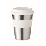 Copos de aço inoxidável para levar de 350ml Takeaway Steel cor branco