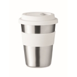 Copos de aço inoxidável para levar de 350ml Takeaway Steel cor branco sétima vista