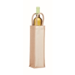 Saco para vinho personalizado de juta e canvas 320 g/m2 Wine Rioja cor bege segunda vista