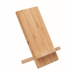 Suporte de bambu de carregamento rápido sem fio prático Support cor madeira quarta vista
