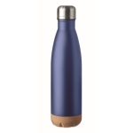 Garrafas para publicidade de aço com base de cortiça 500ml Inox Cork cor azul