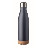 Garrafas para publicidade de aço com base de cortiça 500ml Inox Cork cor azul ultramarino