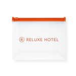 Nécessaire hermética de plástico semi transparente Hermetic cor cor-de-laranja