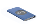 Carregador sem fio e powerbank 4.000 mAh Powercard Chargepad cor azul
