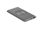Carregador sem fio e powerbank 4.000 mAh Powercard Chargepad cor cinzento-escuro