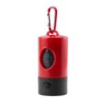 Porta-sacos para cães com mosquetão e lanterna Colors Muller cor vermelho