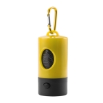 Porta-sacos para cães com mosquetão e lanterna Colors Muller cor amarelo