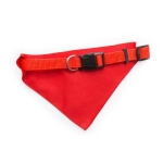Coleira tipo bandana para cães impressa com logótipo Colors cor vermelho terceira vista