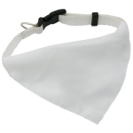 Coleira tipo bandana para cães impressa com logótipo Colors cor branco