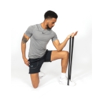 Conjunto de 4 bandas elásticas de fitness com bolsa Strong cor preto vista de ambiente 3
