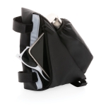 Bolsa refletora para bicicleta personalizada para publicidade cor preto quinta vista