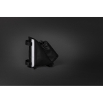 Bolsa refletora para bicicleta personalizada para publicidade cor preto vista de ambiente