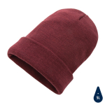 Gorros sustentáveis personalizados de material reciclado EcoSave cor vermelho