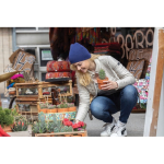 Gorros de inverno ecológicos com patch com logo e design Clássico Eco cor azul-marinho vista de ambiente 4