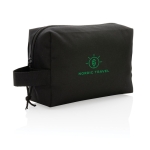 Nécessaire de viagem sustentável com design simples Básico Eco cor preto vista com logo