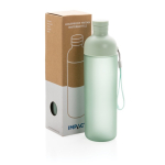 Garrafa personalizável de tritan dividida para gelo 600ml Giving cor verde-claro vista com caixa