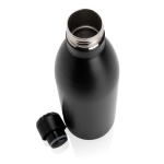 Garrafa grande térmica de aço inoxidável 1L Lifestyle Premium cor preto quarta vista