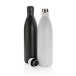 Garrafa grande térmica de aço inoxidável 1L Lifestyle Premium cor preto vista geral