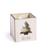 Vela aromática de Natal publicitária com árvore Xmas Tree vista principal