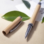 Roller em bambu para brindes de empresas tinta azul Bamboo cor madeira clara sexta vista