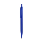 Canetas de plástico personalizadas coloridas tinta azul Monocolor cor azul primeira vista