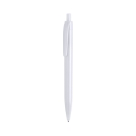 Canetas de plástico personalizadas coloridas tinta azul Monocolor cor branco primeira vista