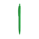 Canetas de plástico personalizadas coloridas tinta azul Monocolor cor verde primeira vista