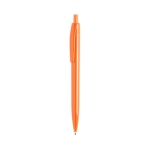 Canetas de plástico personalizadas coloridas tinta azul Monocolor cor cor-de-laranja primeira vista