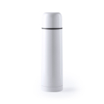Termos de merchandising de aço com tampa tipo copo 500ml Basic XL cor branco primeira vista