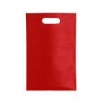 Saco económico non-woven com asa vazada 80 g/m2 cor vermelho primeira vista
