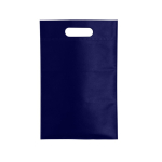 Saco económico non-woven com asa vazada 80 g/m2 cor azul-marinho primeira vista