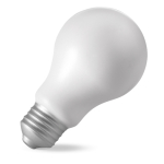 Brinde anti-stress publicitário em forma de lâmpada ZenBulb cor branco