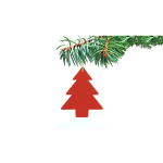Enfeites de Natal promocionais para pendurar de feltro Xmas Fantasy cor vermelho quarta vista