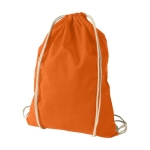 Mochila personalizada de cordão e de algodão 100 g/m² Duo Cotton cor cor-de-laranja segunda vista frontal