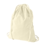 Mochila personalizada de cordão e de algodão 100 g/m² Duo Cotton cor natural segunda vista frontal